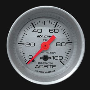 Manometro Para Aceite Racing 52mm Negro